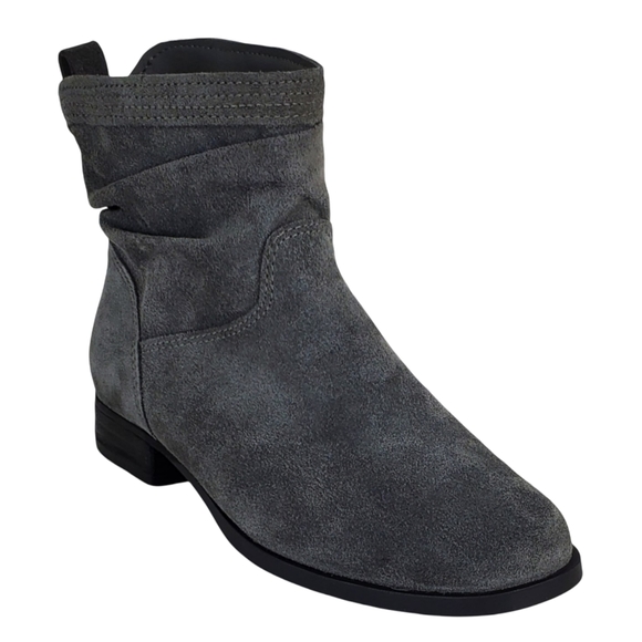 New koolaburra ugg lorelei suede ankle bootie stone gray zip up western cowgirl - Picture 8 of 15